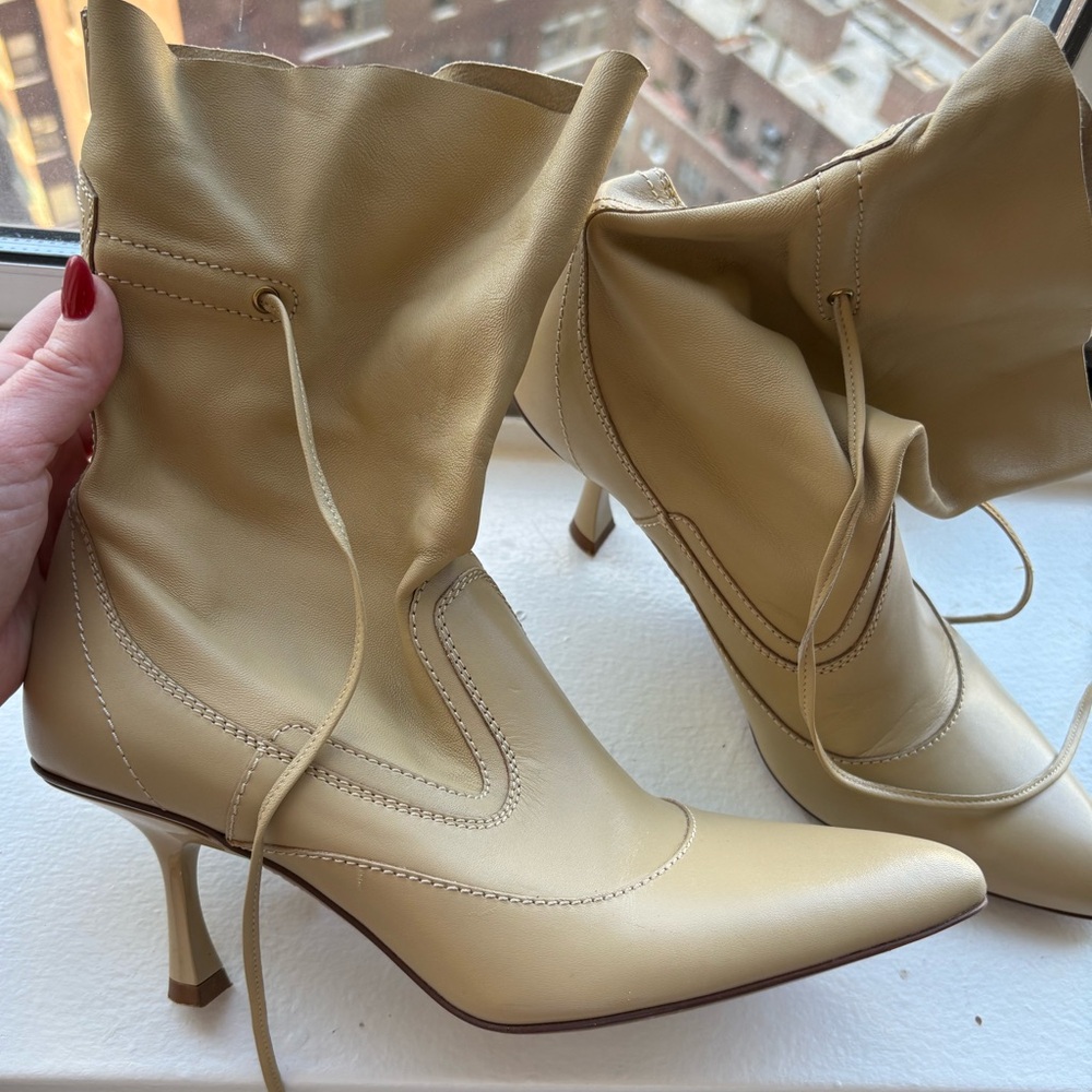 Zimmermann Tie-Detailed Leather Ankle Boots - Picture 6 of 12